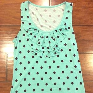 Merona cute stretchy cotton top sz small mint teal